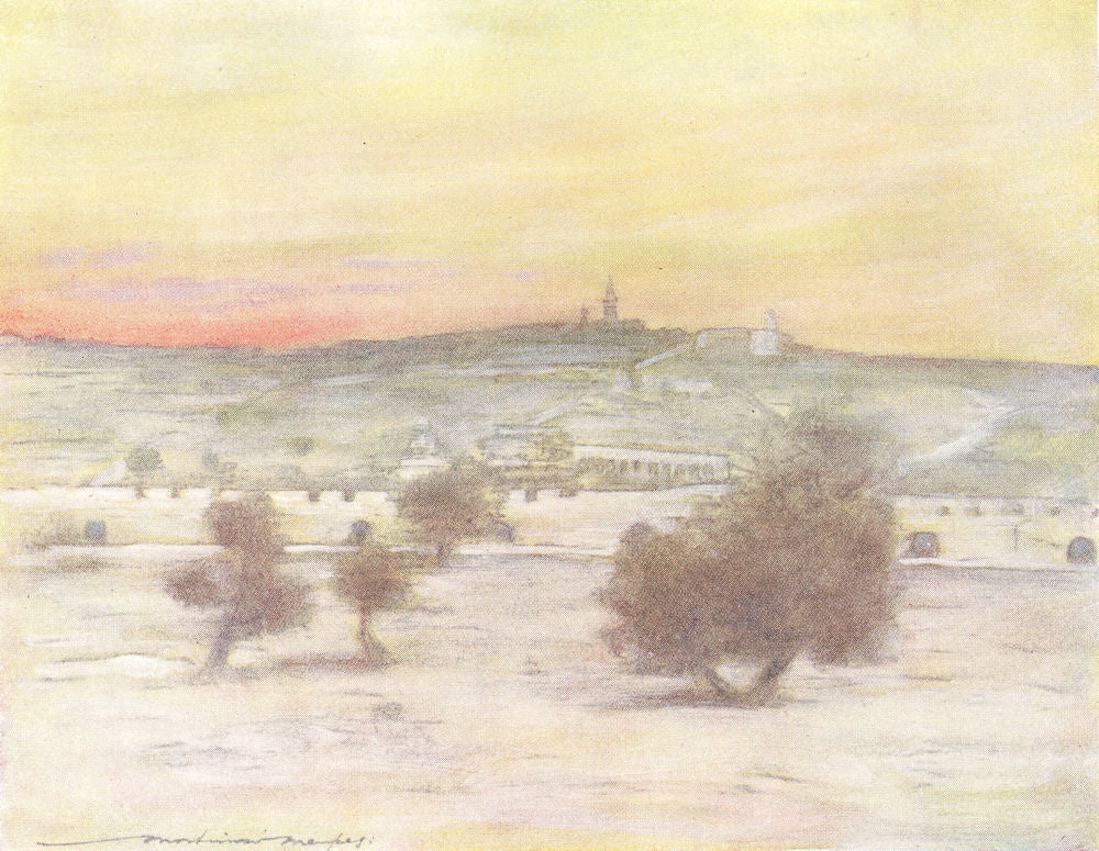 ISRAEL. Palestine. Jerusalem, Holy Land 1920 old antique vintage print picture